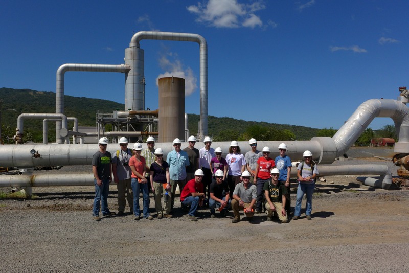 College students tour geothermal plant